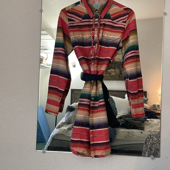 Multicolor Striped Shirt Dress from Tasha Pollozi. - Picture 2 of 4